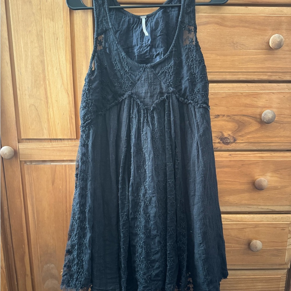 Free People Black Sleeveless Dress